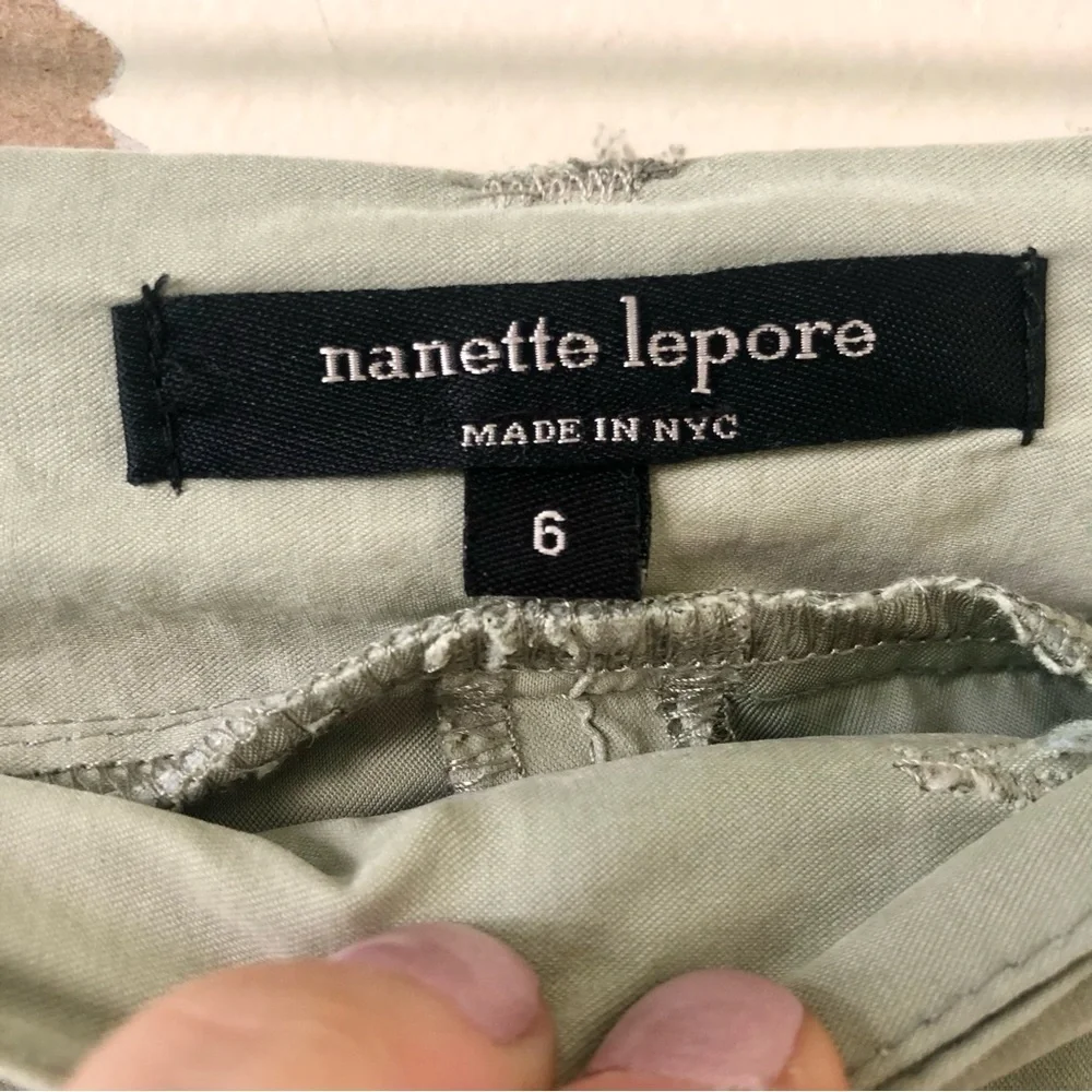 Nanette Lepore Silk Blend Sage Green Pants Size 6 - Picture 7 of 8
